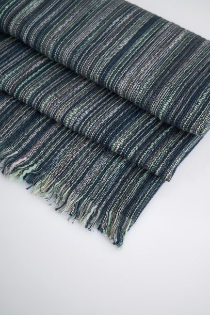 Jacquard striped scarf - Grey