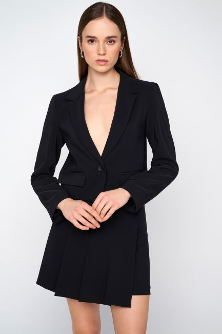 Crop suit blazer - Black