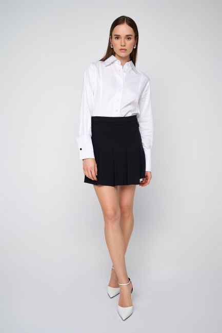 Mini pleated skirt - Black