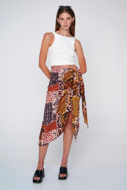 Patchwork-print coverup - Paprica