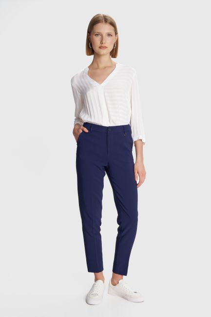 Pleated formal trousers - Blue