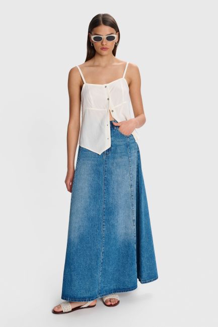 Buttoned sleeveless top - Off white
