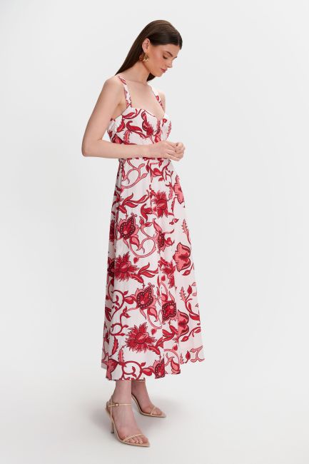 Maxi dress with open back - Multicolor