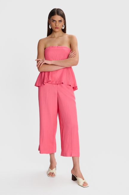 Strapless top - Coral