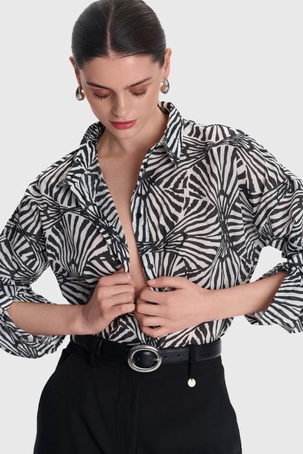 Long printed shirt - Multicolor