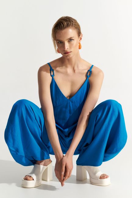 Ολόσωμη φόρμα με τιράντα - Turquoise