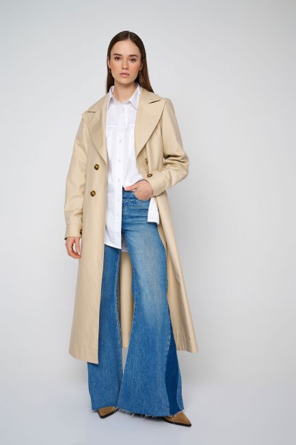 Double-breasted trench coat - Beige