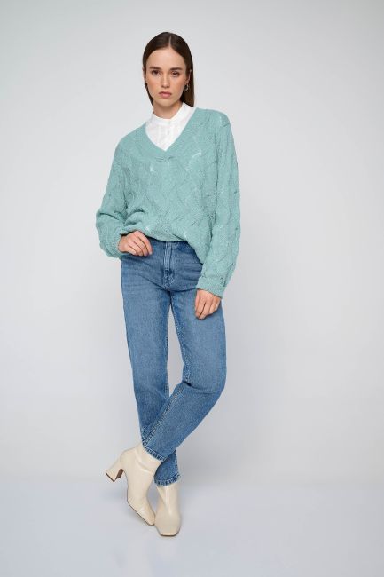 Perforated knit blouse - Soap
