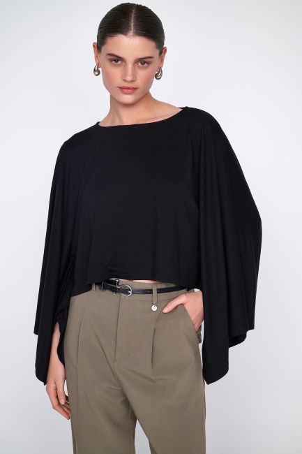 Wide sleeve blouse - Black